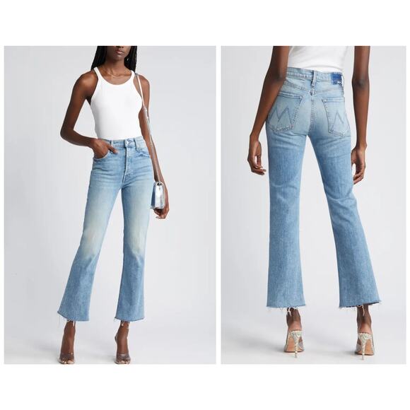 MOTHER Denim - MOTHER The Tripper Flood Fray Jeans in Left In The Dust Sz 32 NWT